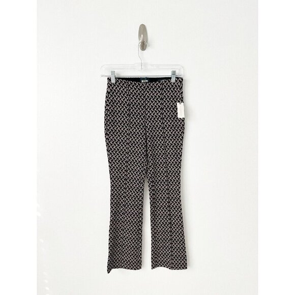 NWT Anthropologie The Margot Kick-Flare Cropped Pants XXSP Black Pink - Picture 5 of 9
